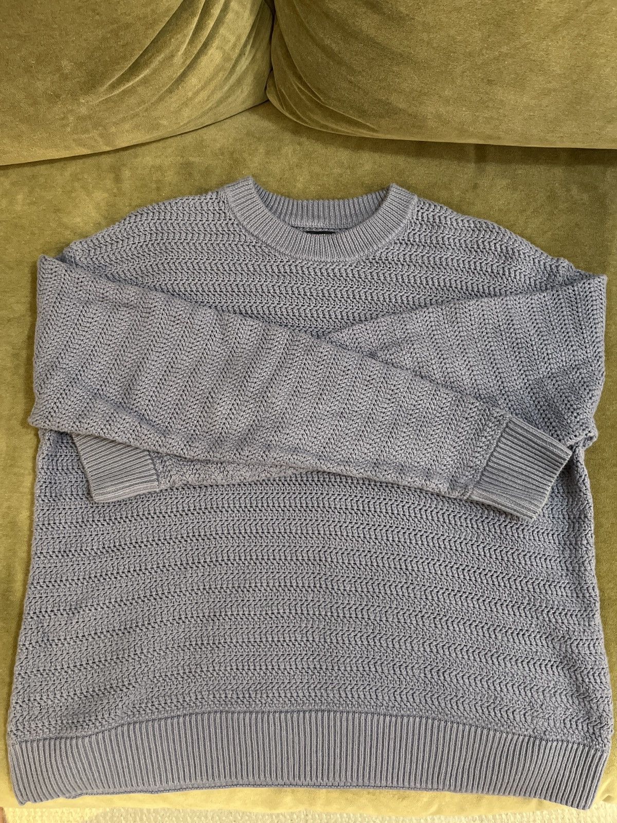 Abercrombie & Fitch Oversized Stitchy Crew Sweater / Blue / Small Size US S / EU 44-46 / 1 - 3 Thumbnail