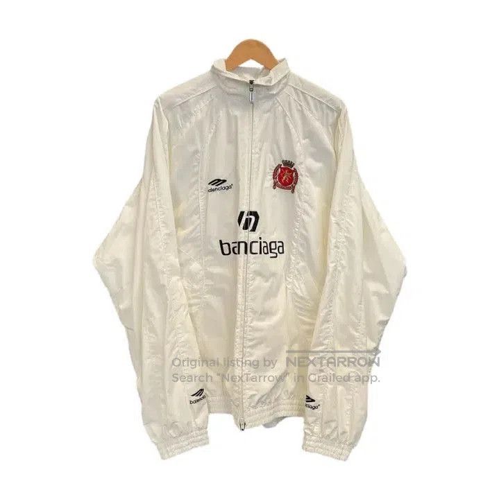 Balenciaga Balenciaga White Letter Print Zip Jacket. Size US L / EU 52-54 / 3 - 1 Thumbnail