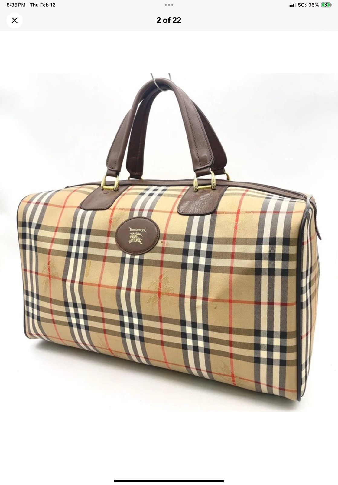Burberry 🧳🧳🧳Vintage BURBERRY🧳🧳🧳!!! Boston style bag 45 Nova Check Size ONE SIZE - 2 Thumbnail