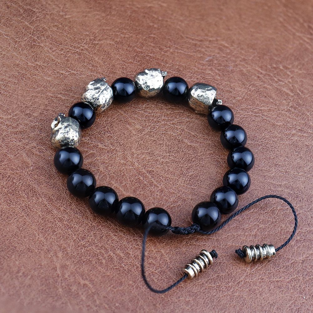 Jewelry Vintage Agate Skull Bracelet Size ONE SIZE - 5 Thumbnail