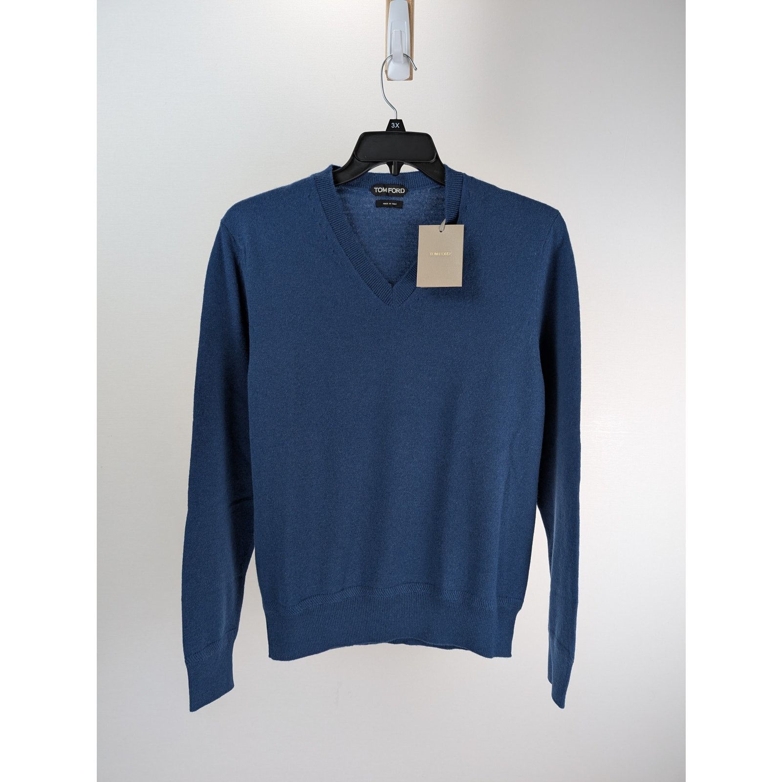 Tom Ford o1rshd1 V-Neck Turtle Neck Sweatshirt in Blue Size US M / EU 48-50 / 2 - 8 Thumbnail
