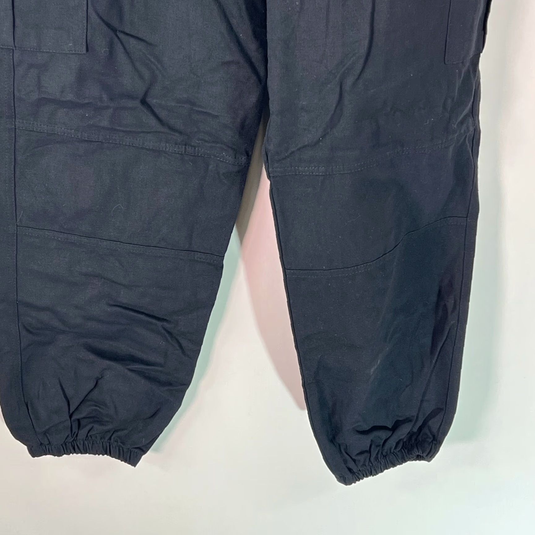 Vintage Womens Cotton Black Jogger Pants Size 2XL - Elastic Waist, Drawstring, Pockets, Casual, Modern Size 40" / US 18 - 7 Thumbnail