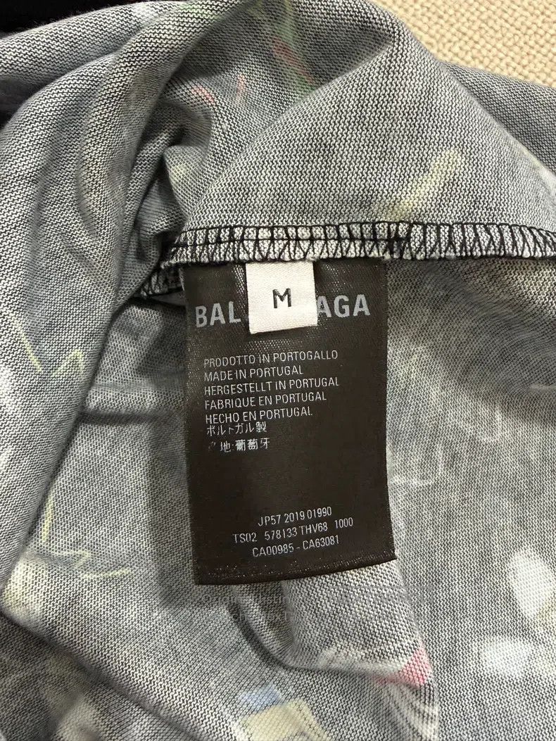 Balenciaga Balenciaga Champagne Print Short Sleeve Size US M / EU 48-50 / 2 - 7 Thumbnail