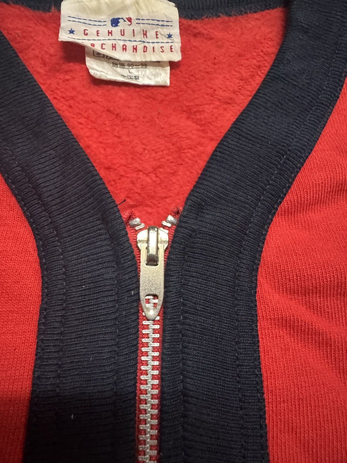 MLB 💥VINTAGE MLB 1998's NY LOGO ZIPPER SWEATER PLAYER WEAR Size US L / EU 52-54 / 3 - 7 Thumbnail