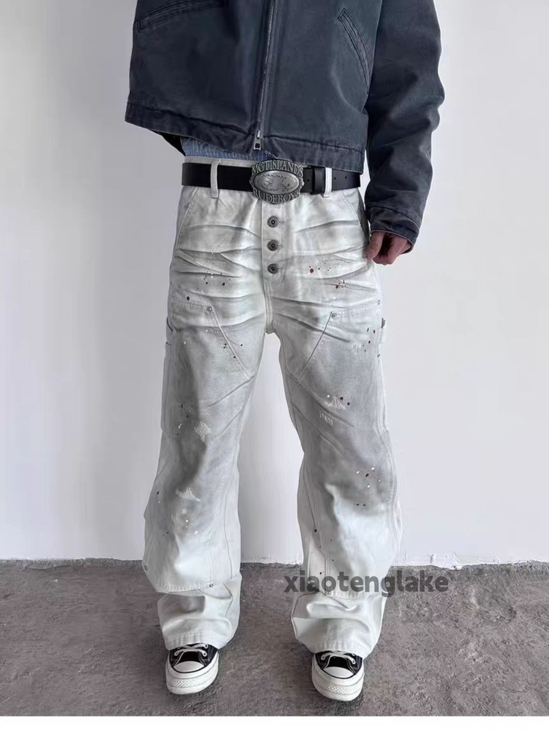 Vintage xtl vintage washed faded loose baggy carpenter pants Size US 30 / EU 46 - 2 Thumbnail