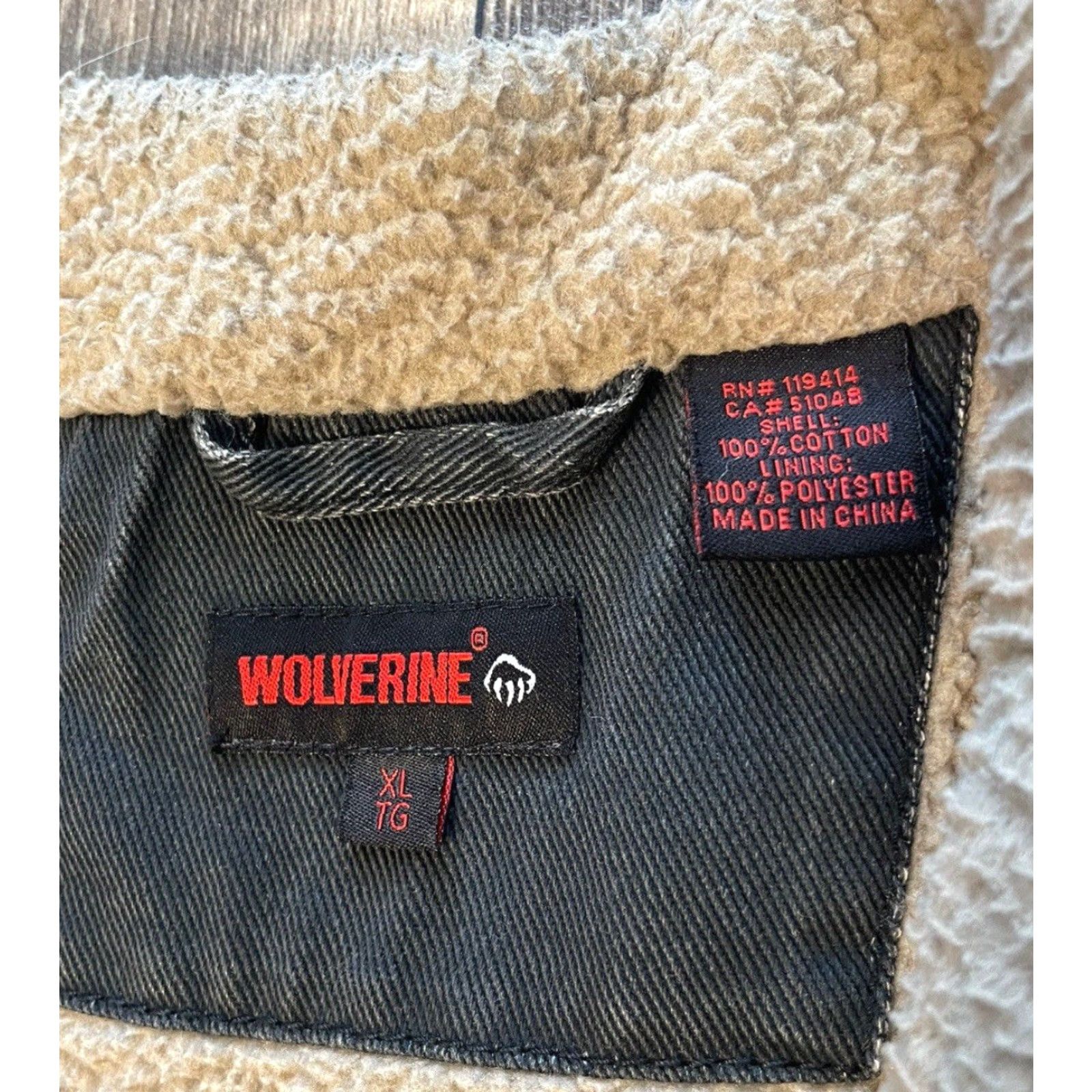 Vintage Wolverine Vest Mens XL Gray Full Zip Lined Sherpa Work Wear Upland Size US XL / EU 56 / 4 - 7 Thumbnail