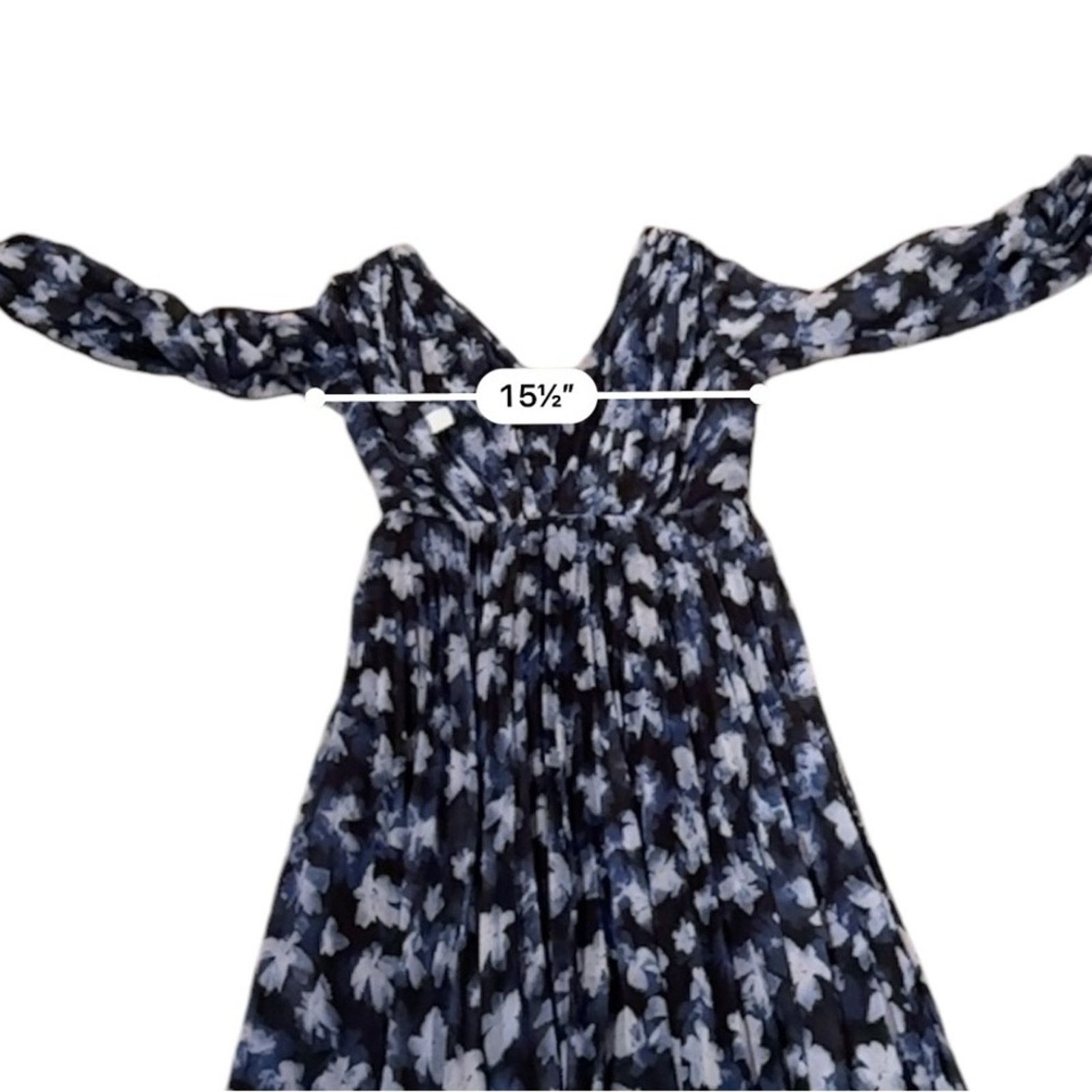 Monique Lhuillier RTR ML Monique Lhuillier Melanie Black White & Blue Dress Size XS / US 0-2 / IT 36-38 - 12 Thumbnail