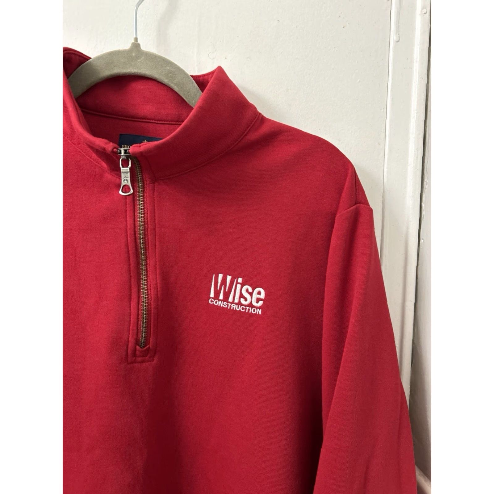 Brooks Brothers Brooks Brothers 1/4 Zip Mens Large Red Cotton Pullover Sweater Sweatshirt L/S Shirt Size US L / EU 52-54 / 3 - 4 Thumbnail