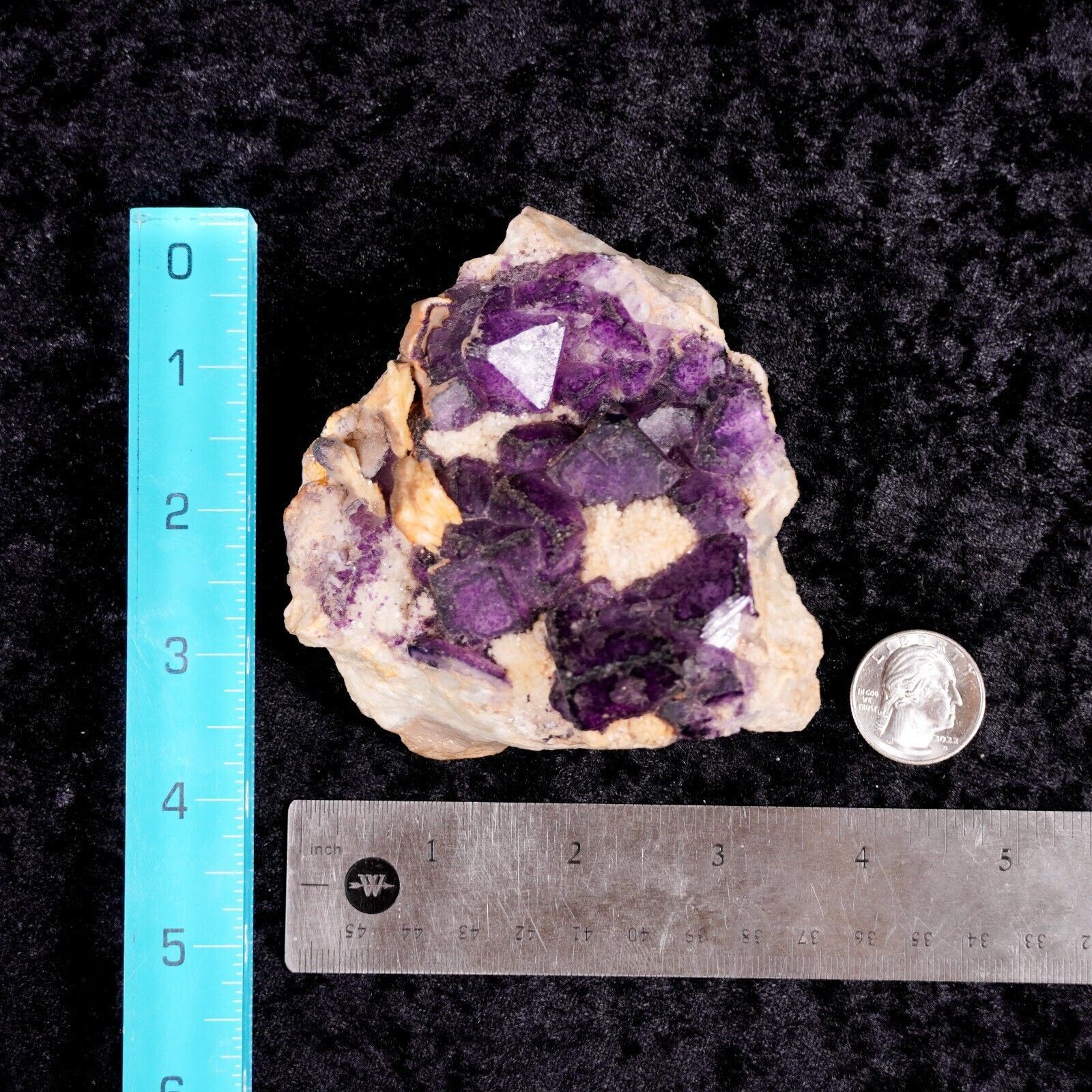 Other Large Purple Flourite Crystal Cluster 3.5" Healing Gemstone Size ONE SIZE - 11 Thumbnail
