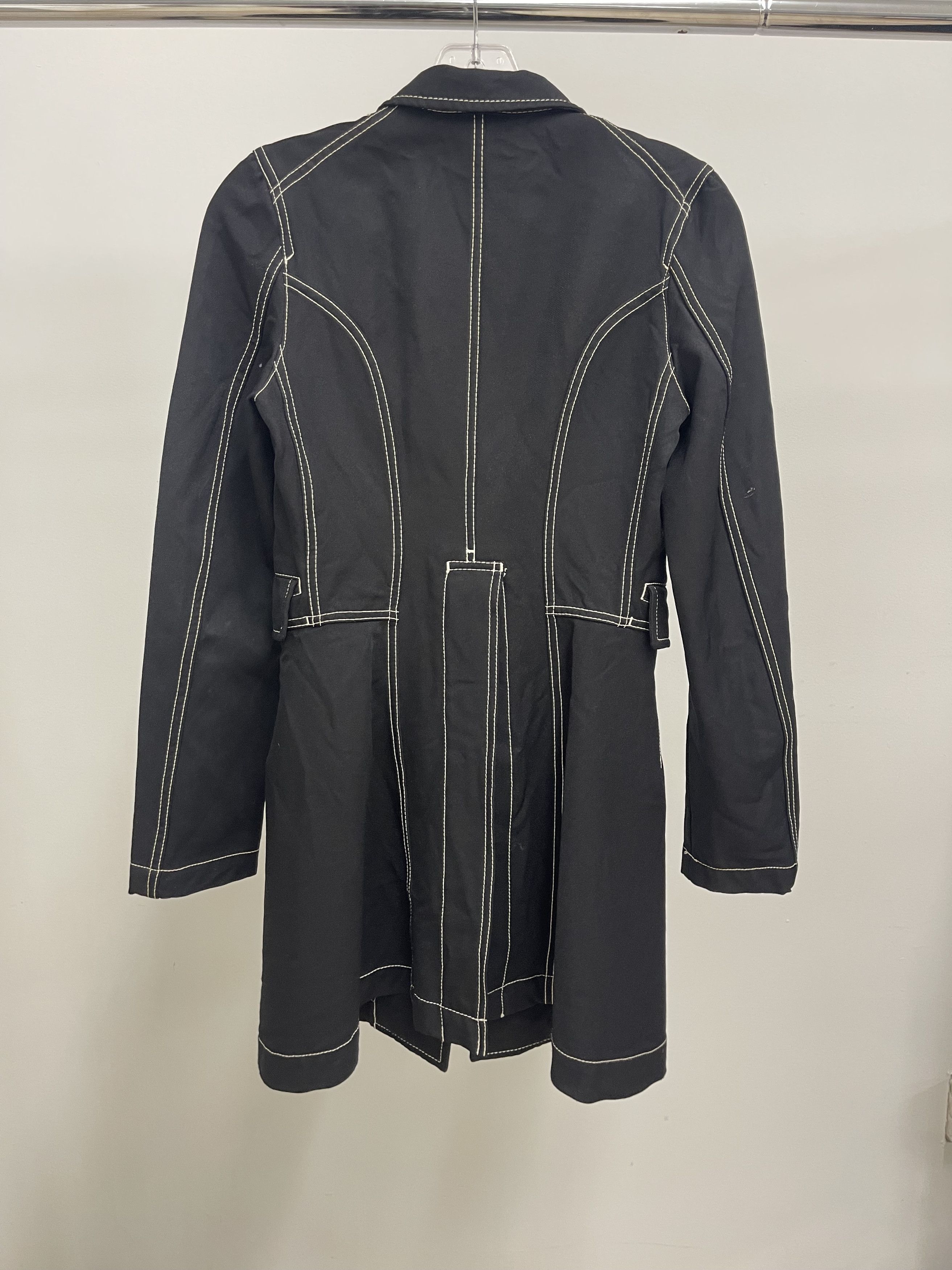 Comme des Garcons Black CDG BLACK XXS CONTRAST STITCH BLAZER- LONG COAT Size XXS / US 00 / IT 34 - 3 Thumbnail