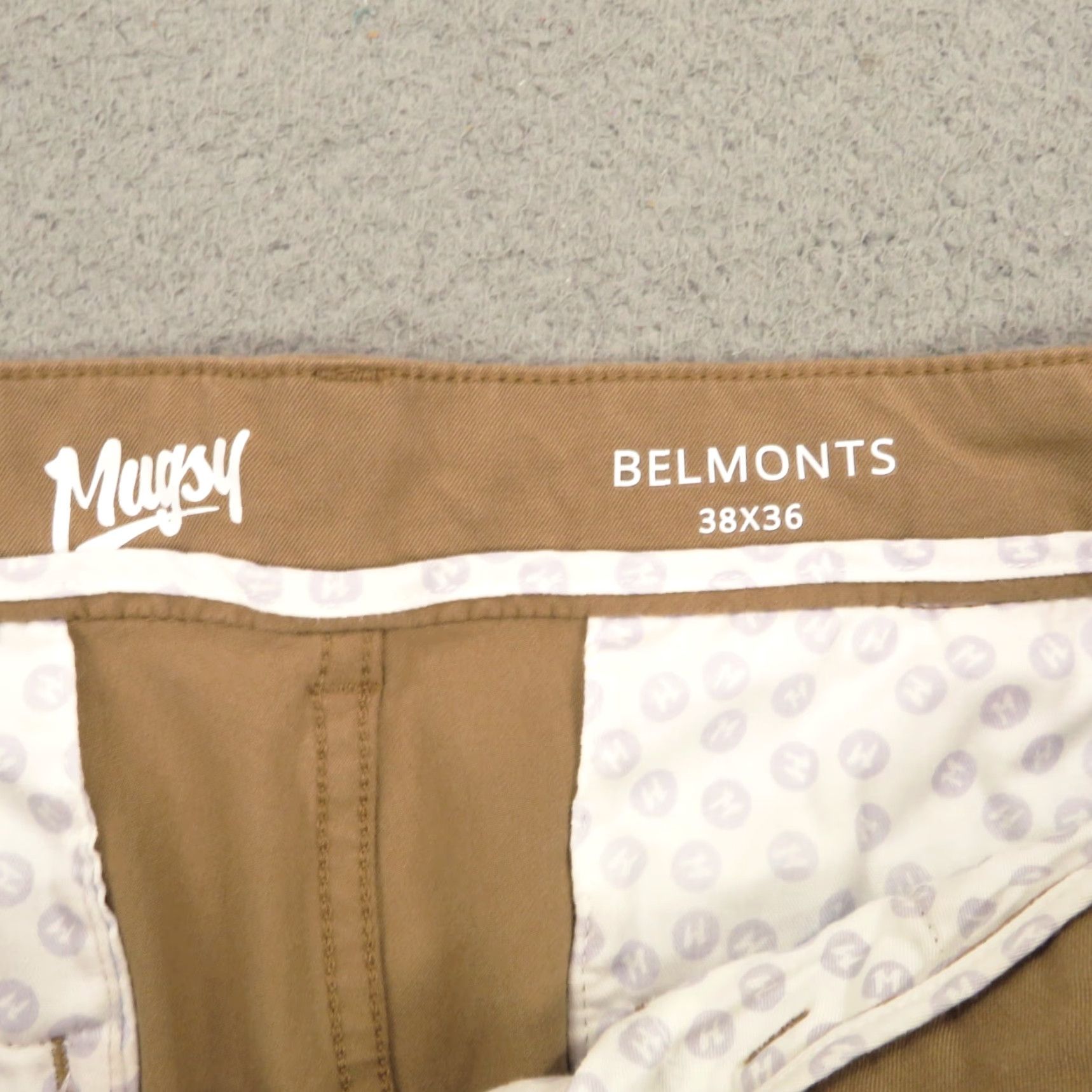 Vintage Mugsy Pants Mens 38x36 Belmonts Slim Straight Khaki 5 Pocket Chinos Flex Office Size US 38 / EU 54 - 7 Thumbnail