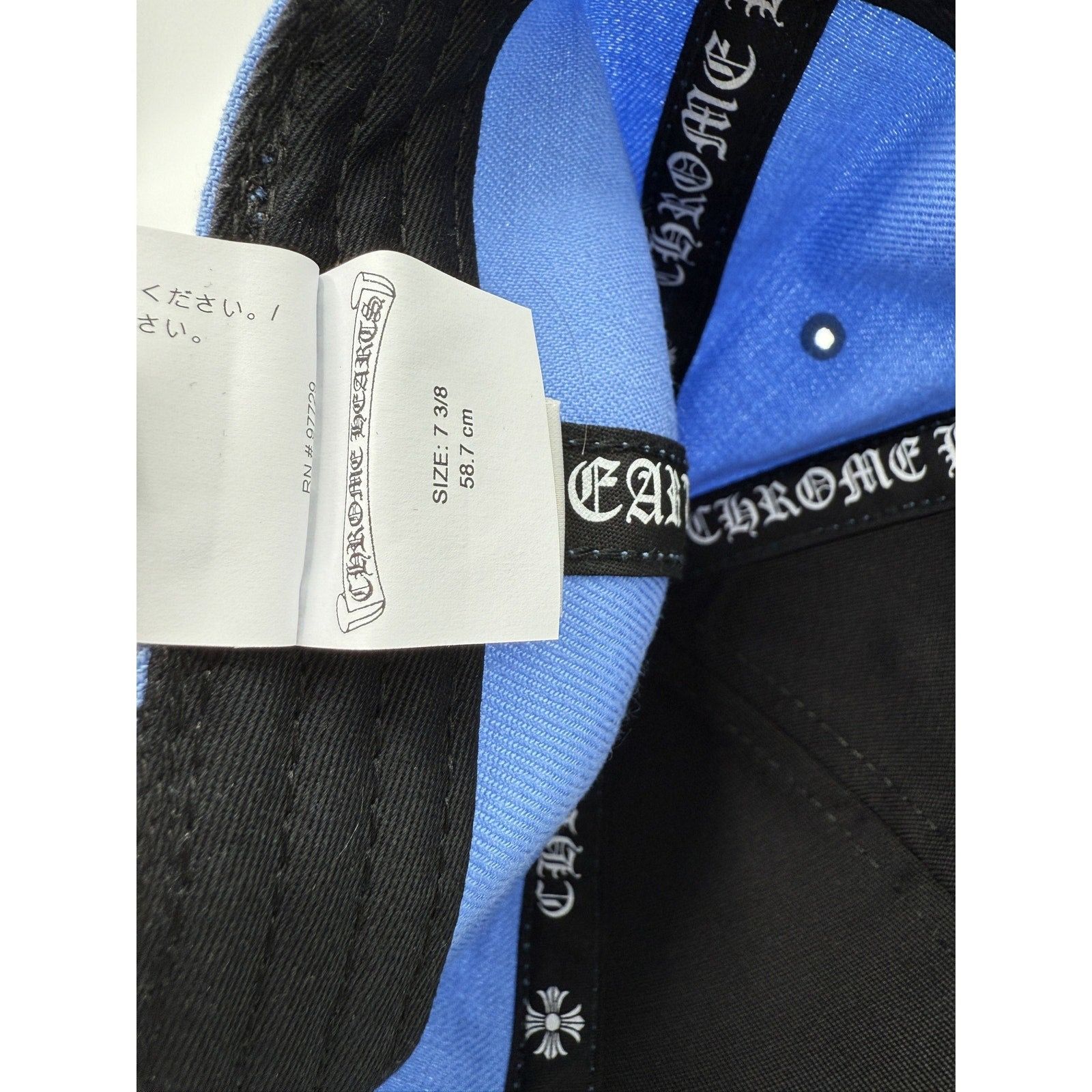 Chrome Hearts CH CHROME 7 3/8 HEARTS BLUE HEART HAT LOVE YOU FITTED Size ONE SIZE - 8 Thumbnail
