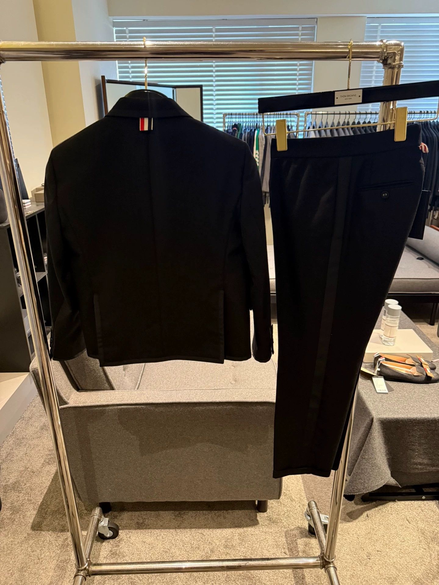 Thom Browne Thom Browne Women's Classic Black Piping Wool Suit Size S / US 4 / IT 40 - 2 Thumbnail