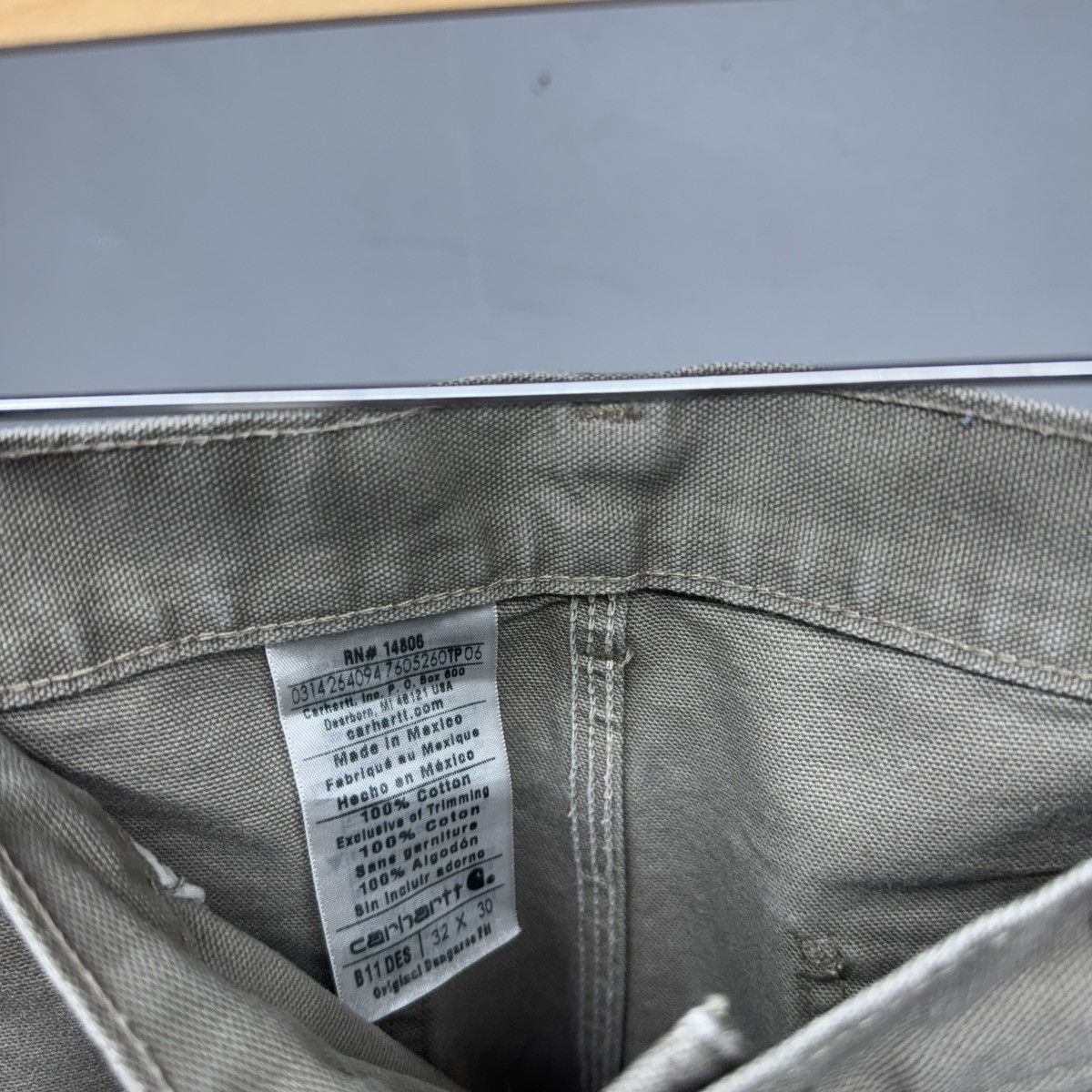 Vintage Carhartt Baggy Carpenter Work Pants ERD Grunge Chrome Size US 32 / EU 48 - 5 Thumbnail
