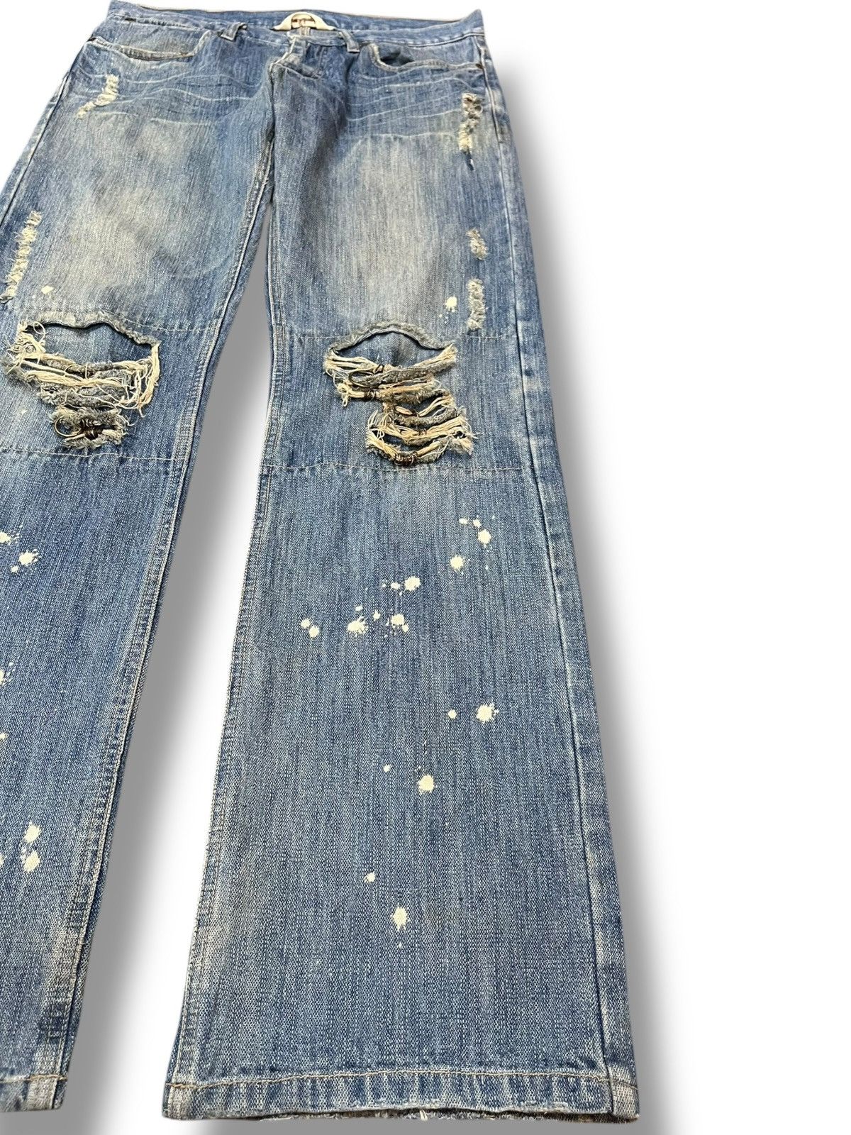 Japanese Brand × Vintage Vintage Japanese Brand Ripped Chain Stitch Denim Size US 32 / EU 48 - 4 Thumbnail