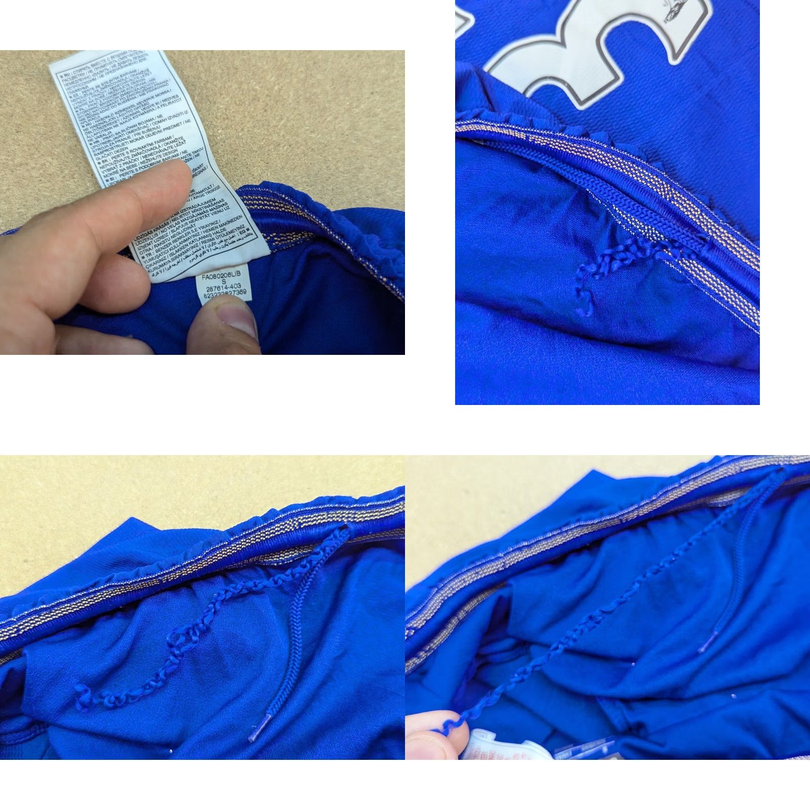Nike Nike Manchester United Shorts Soccer 2008-2009 S Blue Adult Mens Tevez #32 Thord Athletic Size US 29 - 9 Thumbnail