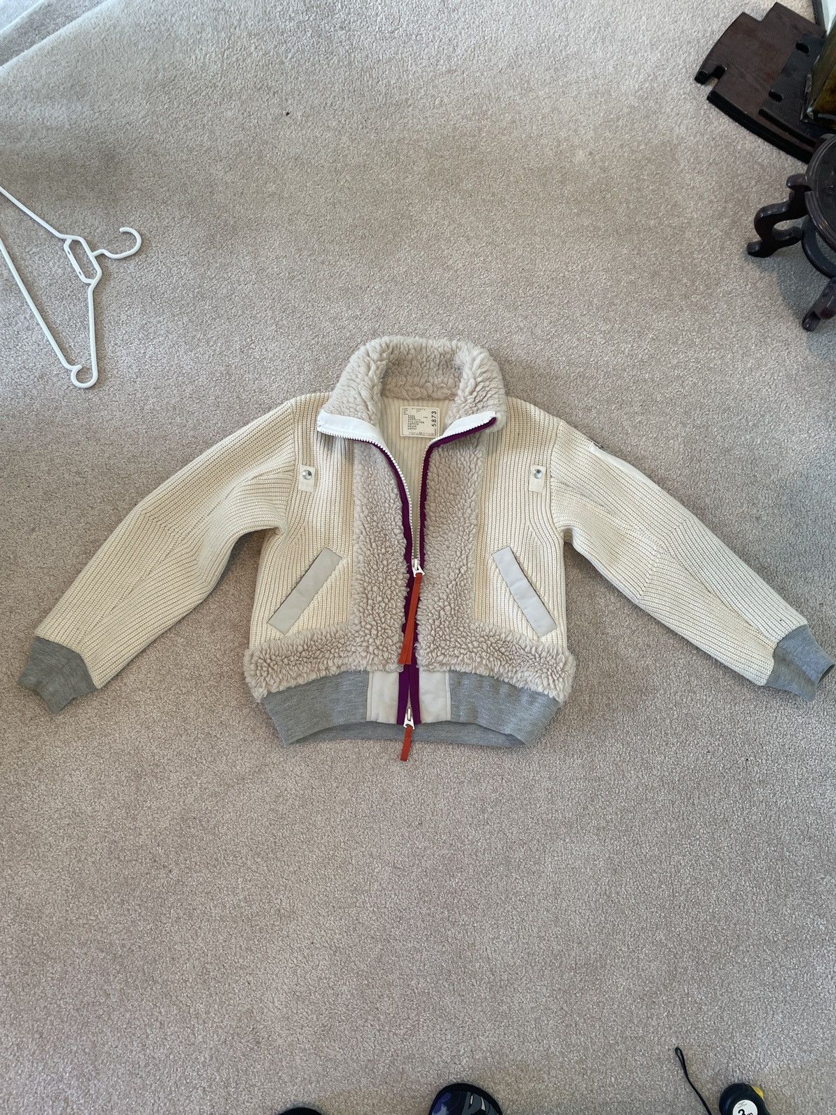 image of Archival Clothing x Sacai Jacket in White, Men's (Size Small)