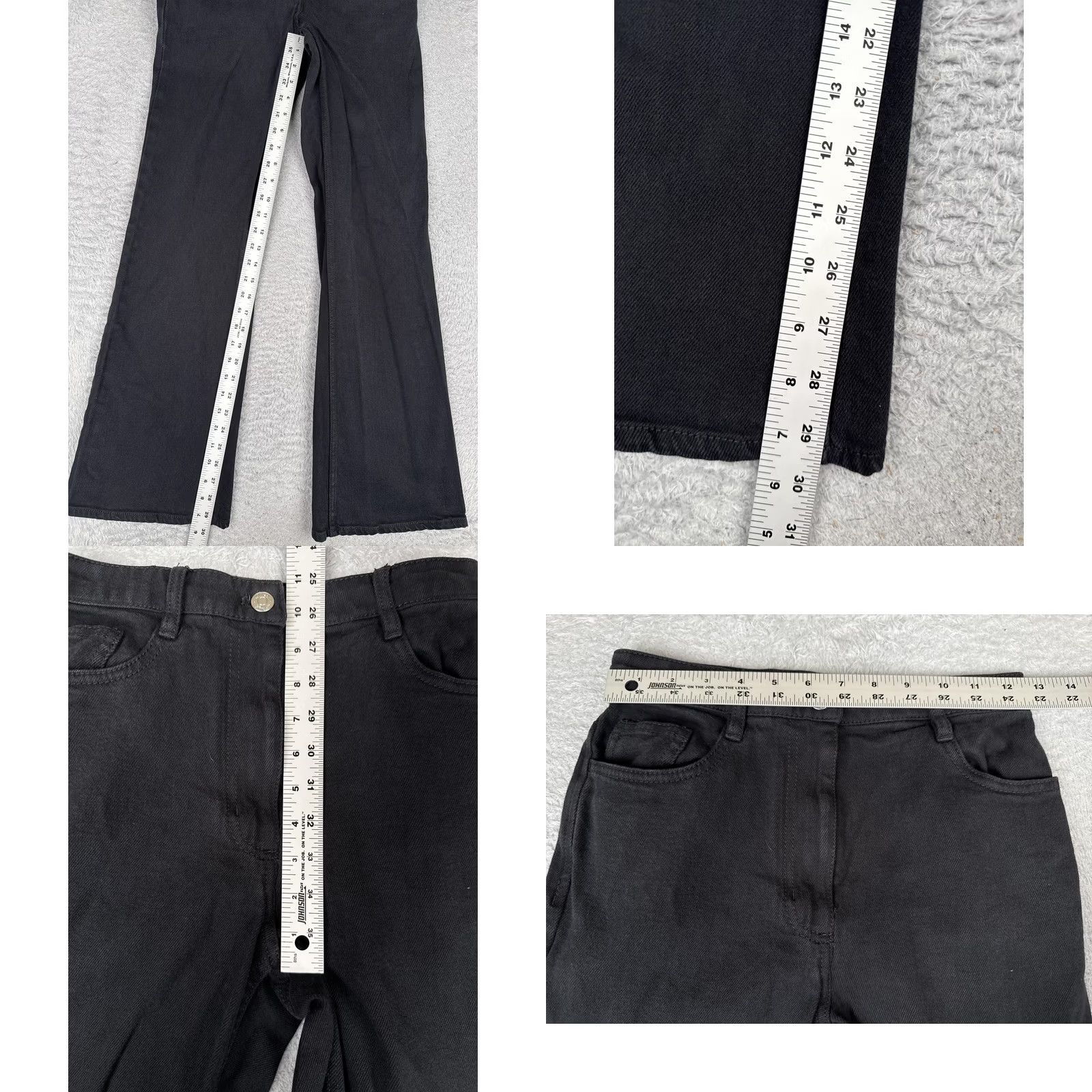 Vintage Wilfred Free Jeans Women 4 Black Dark Wash High Rise Straight Denim 25x30 Regular 5-Pocket Size 27" / US 4 / IT 40 - 8 Thumbnail