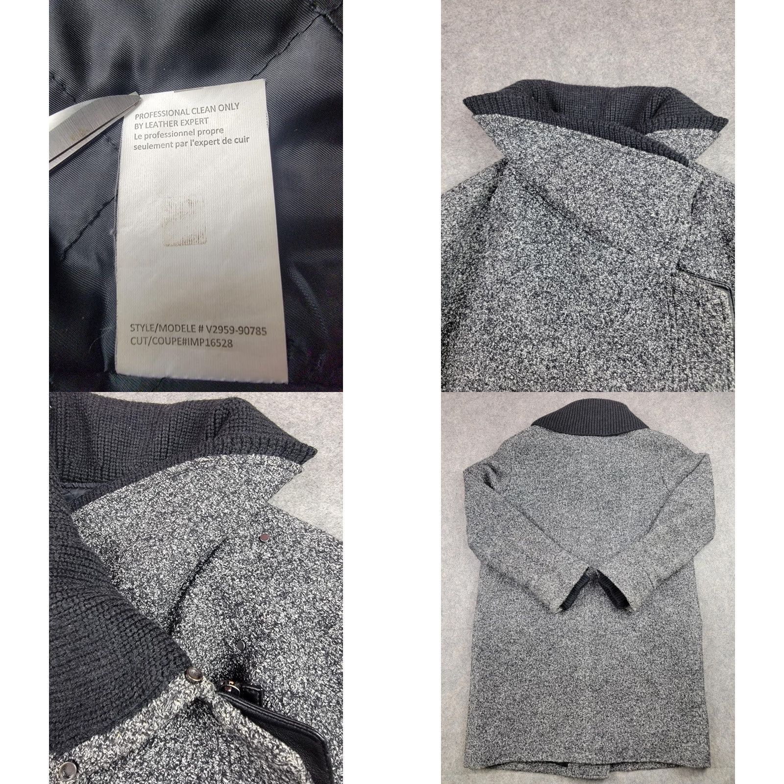 Vince Vince Coat Womens M Shawl Collar Asymmetrical Zip Leather Trim Size M / US 6-8 / IT 42-44 - 8 Thumbnail