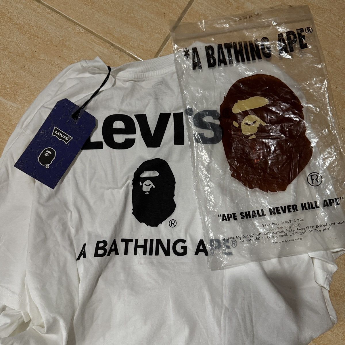 Bape × Levi's Levi’s X Bape Tshirt Size US XL / EU 56 / 4 - 7 Thumbnail