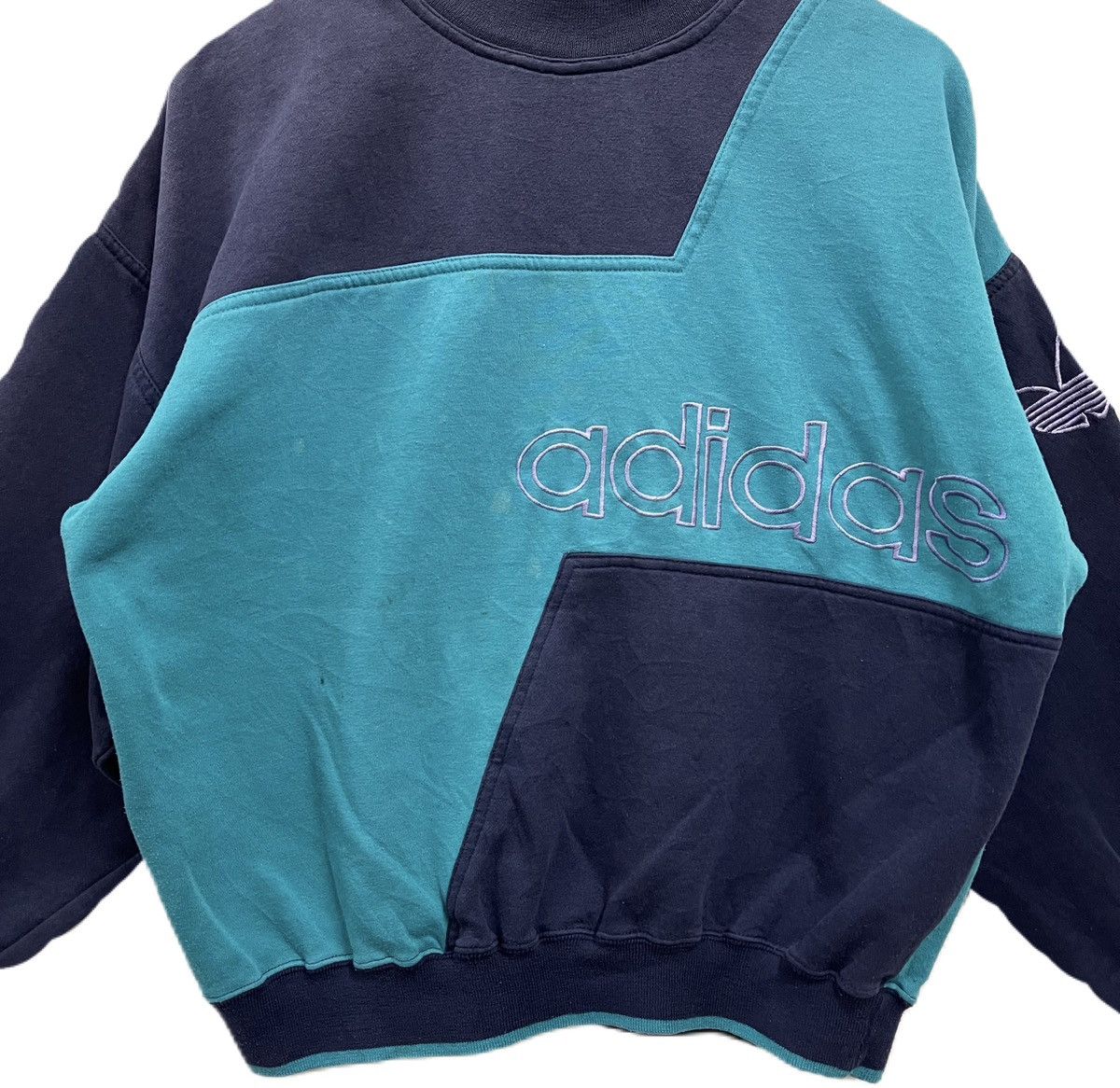 Adidas Vintage 90s Adidas Sweatshirt Pullover Size US M / EU 48-50 / 2 - 2 Thumbnail