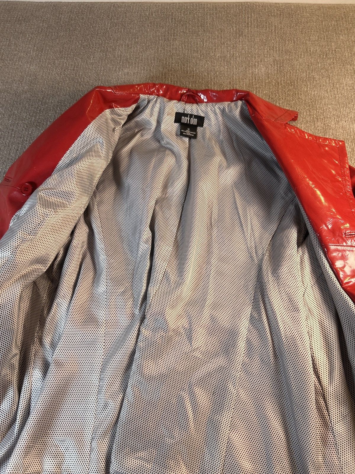 Other Y2K Red Patent Leather Trench Jacket & Matching Tote Bag Set Size XL / US 12-14 / IT 48-50 - 5 Thumbnail