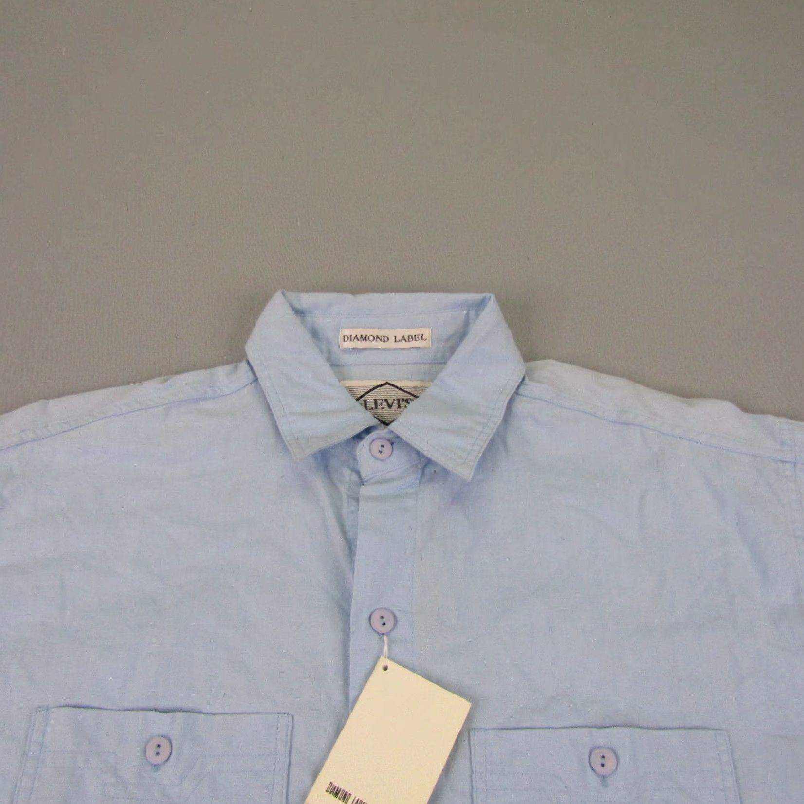 Levi's VINTAGE Levi's Shirt Mens M Blue Diamond Label Button-Up Camp Casual Cotton Size US M / EU 48-50 / 2 - 3 Thumbnail