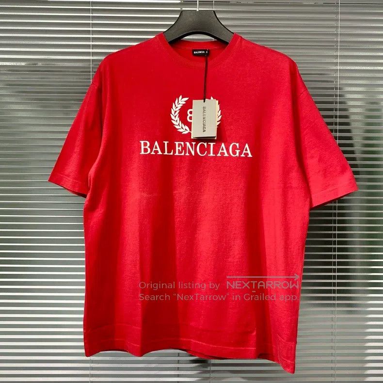 Balenciaga Balenciaga Short-sleeve T-shirt with double B wheat patter Size US M / EU 48-50 / 2 - 1 Thumbnail