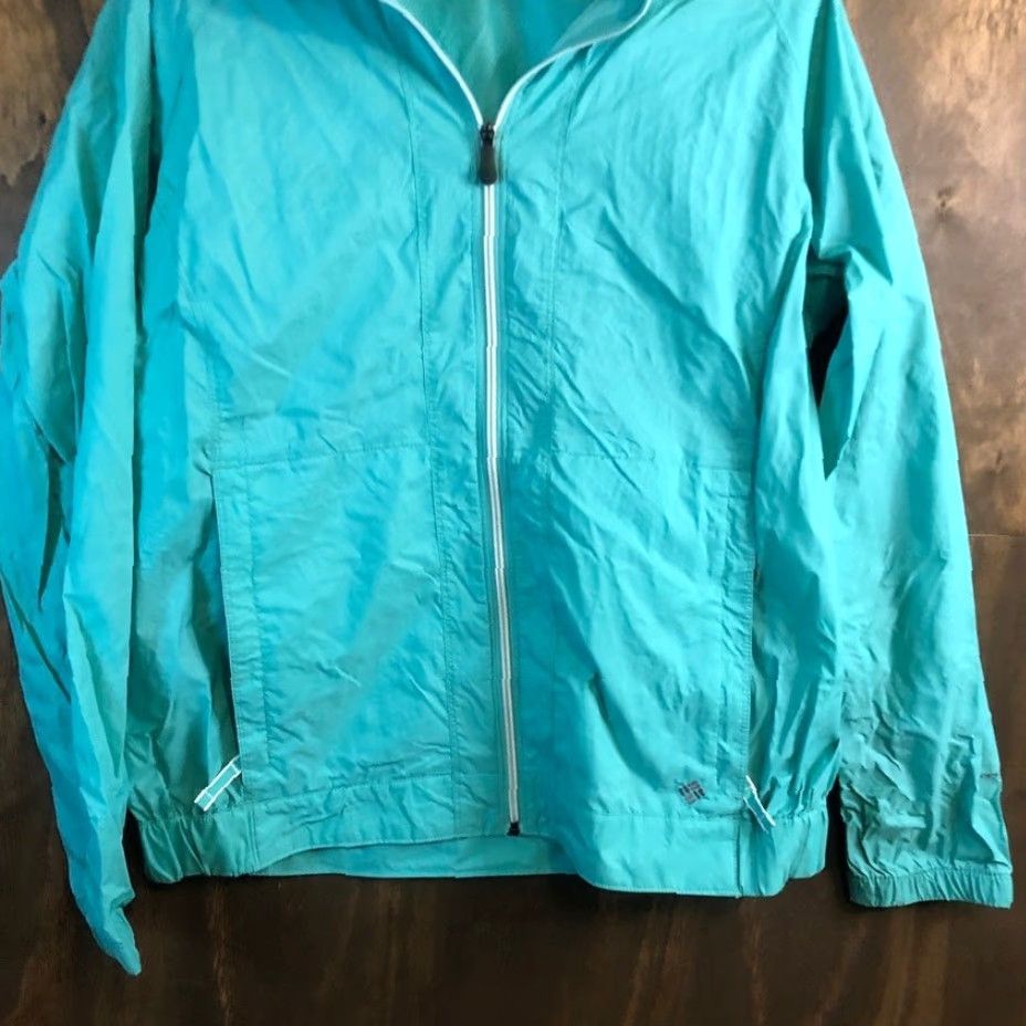 Altea Columbia Womens Jacket Teal Wind Rain Hooded Zip Pockets Gorpcore Outdoors L Size L / US 10 / IT 46 - 3 Thumbnail
