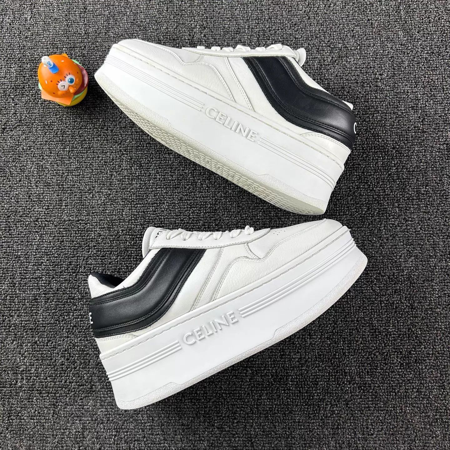 Celine Celine Black White Colorblock Platform Sneakers Size US 6.5 / IT 36.5 - 4 Thumbnail