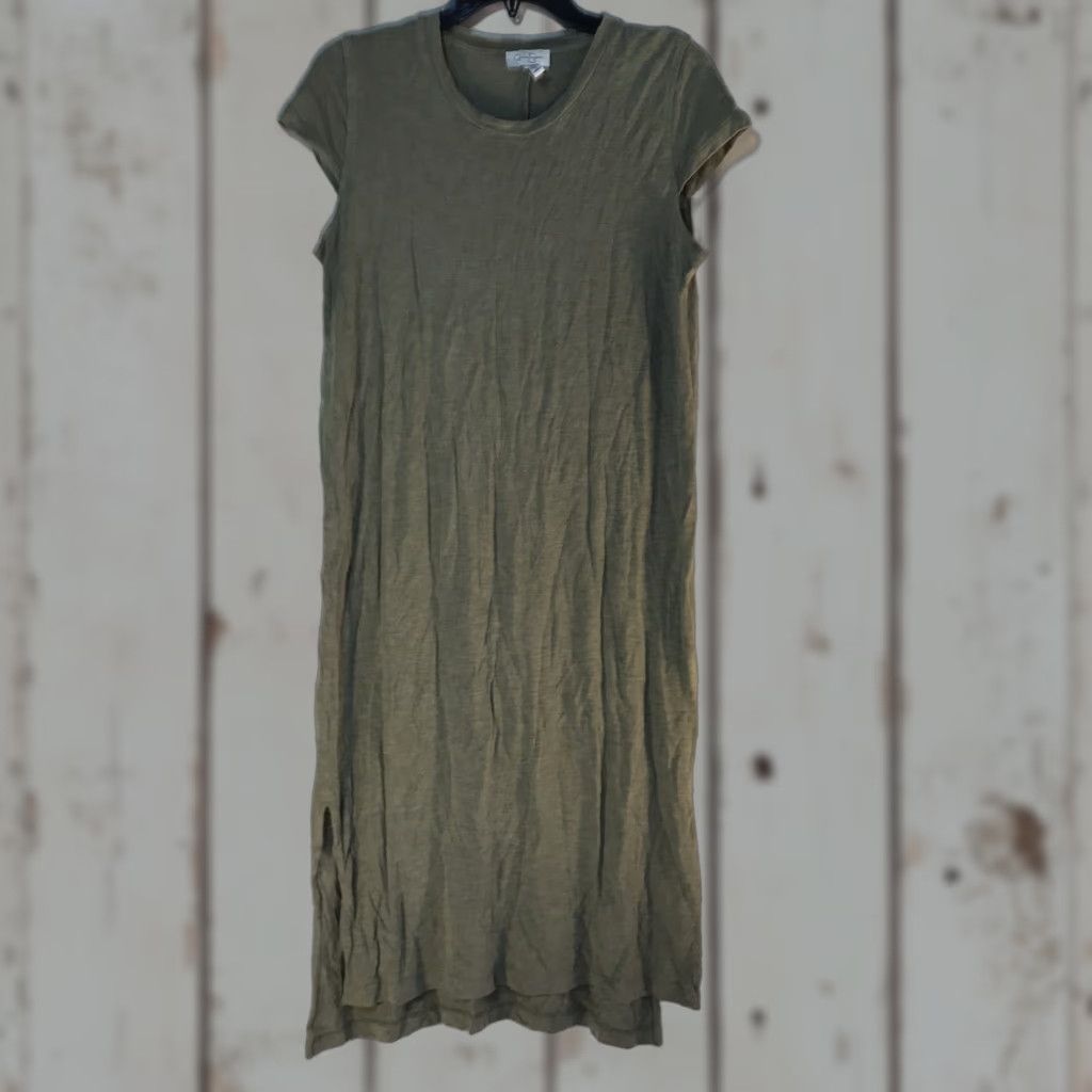 Jessica Simpson Jessica Simpson Green Midi T-Shirt Dress Women’s Size L Lightweight Stretch Casual Size L / US 10 / IT 46 - 1 Thumbnail