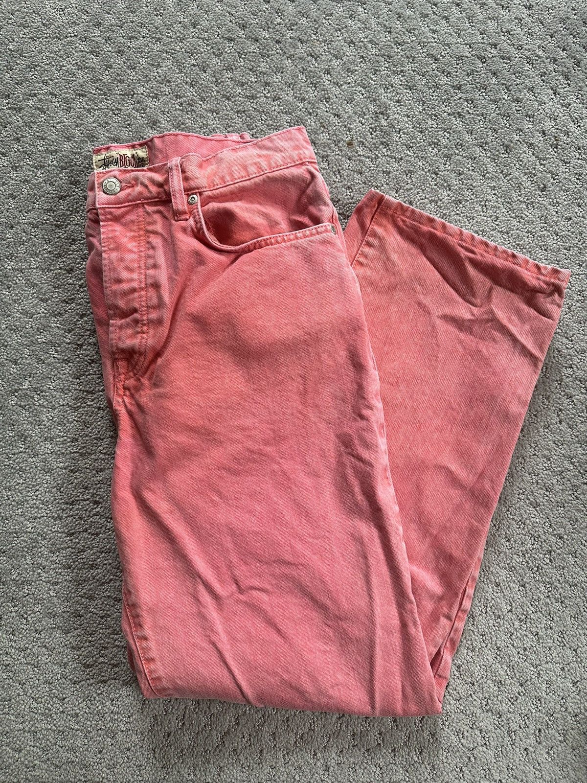 image of Stussy Big Ole Jean in Red, Men's (Size 30)