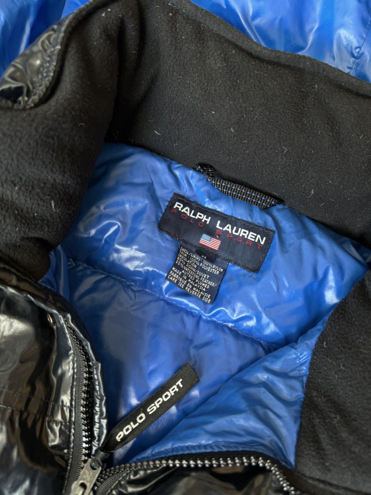 Ralph Lauren × Ralph Lauren Sport 90’s Ralph Lauren Polo Sport Black Shiny Puffer Jacket M Size US M / EU 48-50 / 2 - 6 Thumbnail