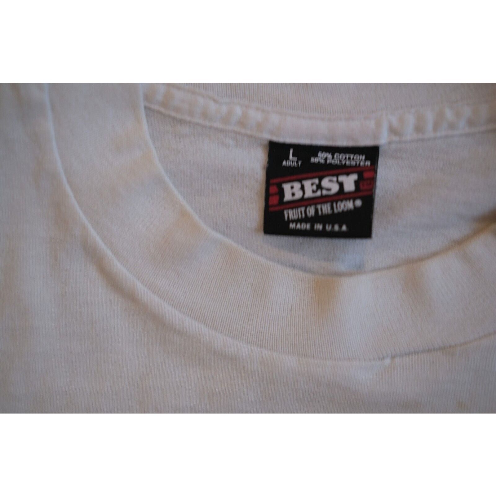 Fruit Of The Loom Vintage 1995 Fruit of Loom Freak Nic 95 Shirt Large White Size US L / EU 52-54 / 3 - 3 Thumbnail
