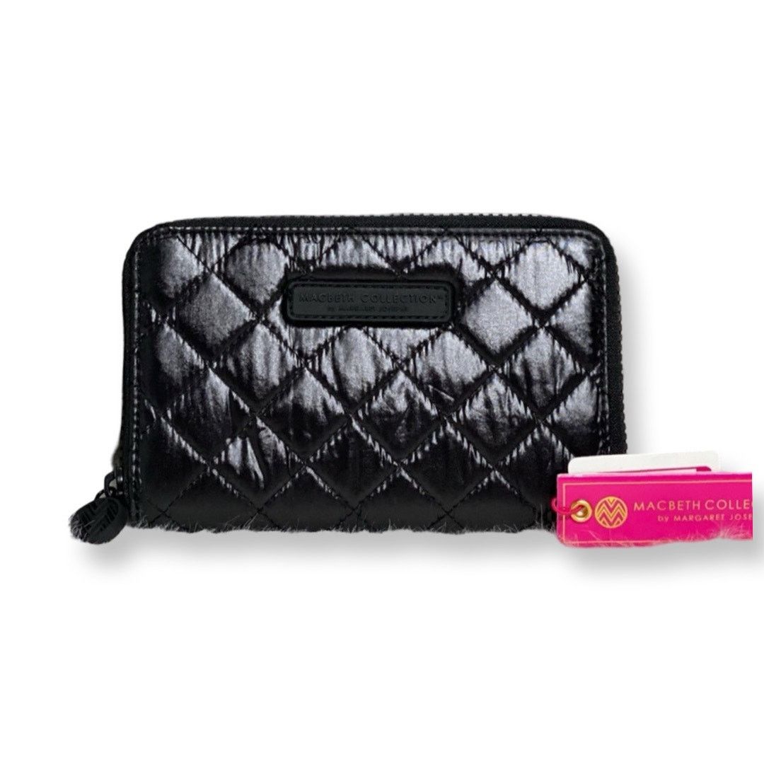 Goods NWT Black Nylon Quilted Widemouth Passport Wallet Size ONE SIZE - 1 Thumbnail