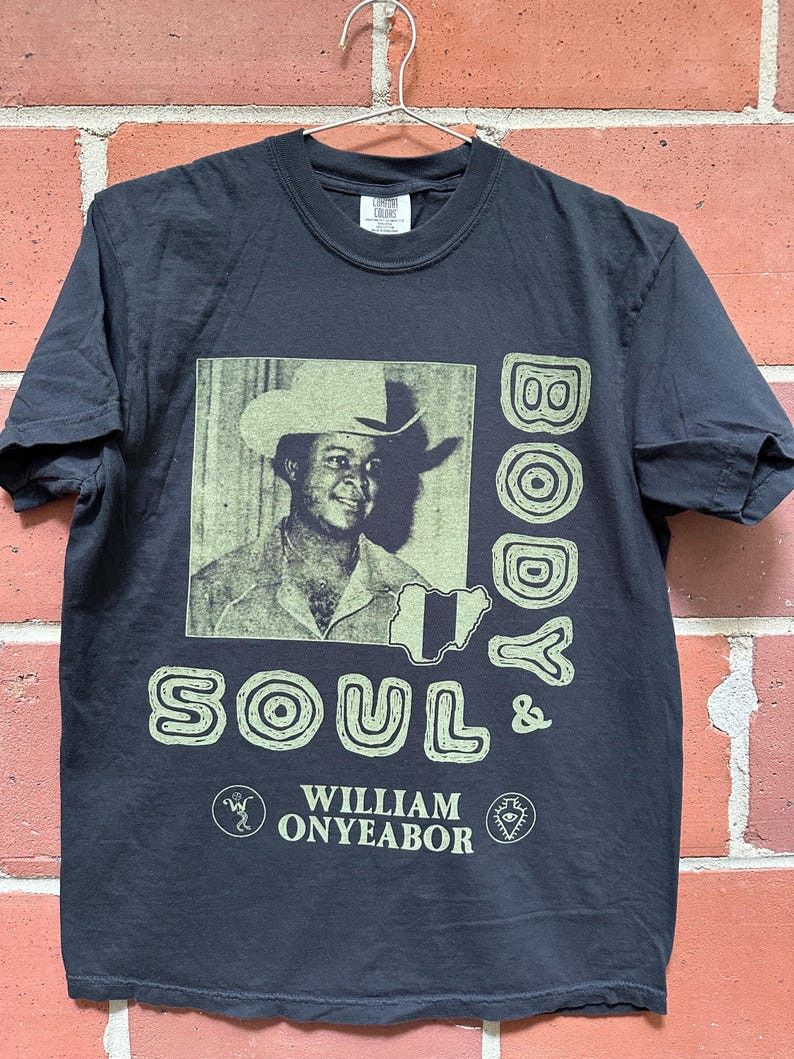 Comfort Colors William Onyeabor fan art T-shirt Black Comfort Colors Size US M / EU 48-50 / 2 - 1 Thumbnail