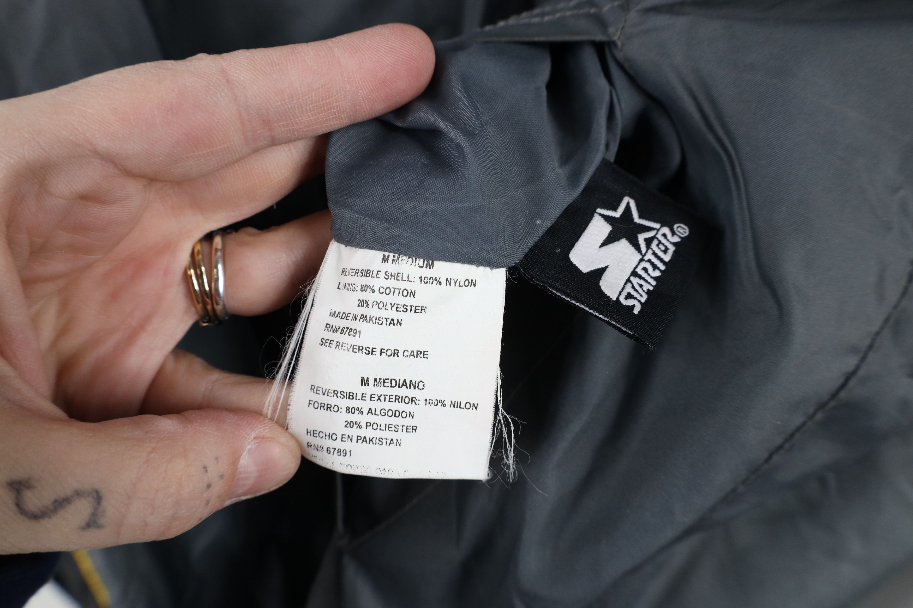 Starter × Vintage Vintage 90s Starter Reversible Full Zip Hooded Jacket Size US M / EU 48-50 / 2 - 5 Thumbnail
