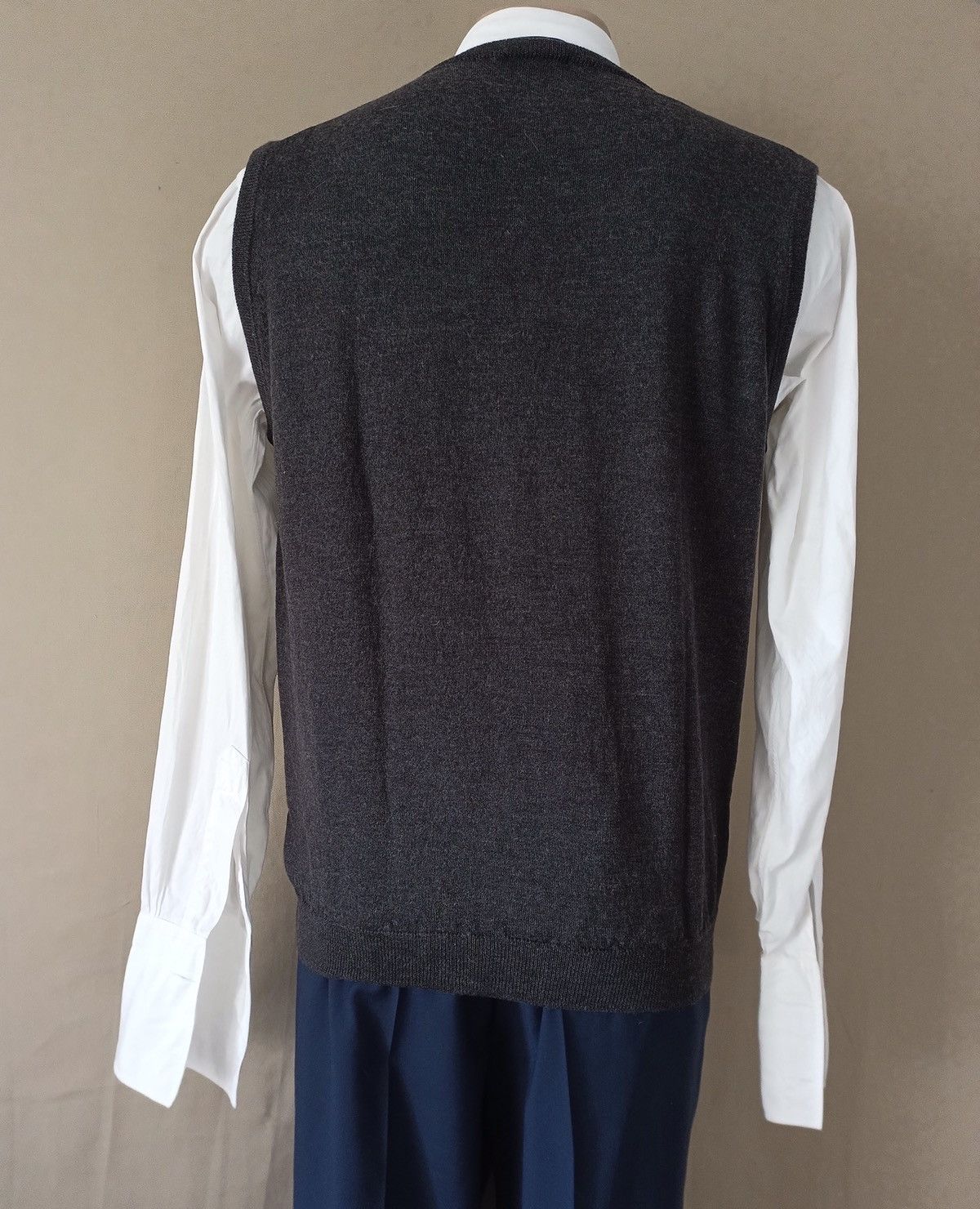 Zanieri Zanieri Lana Wool Grey Mens Vest Size XL Size US XL / EU 56 / 4 - 4 Thumbnail