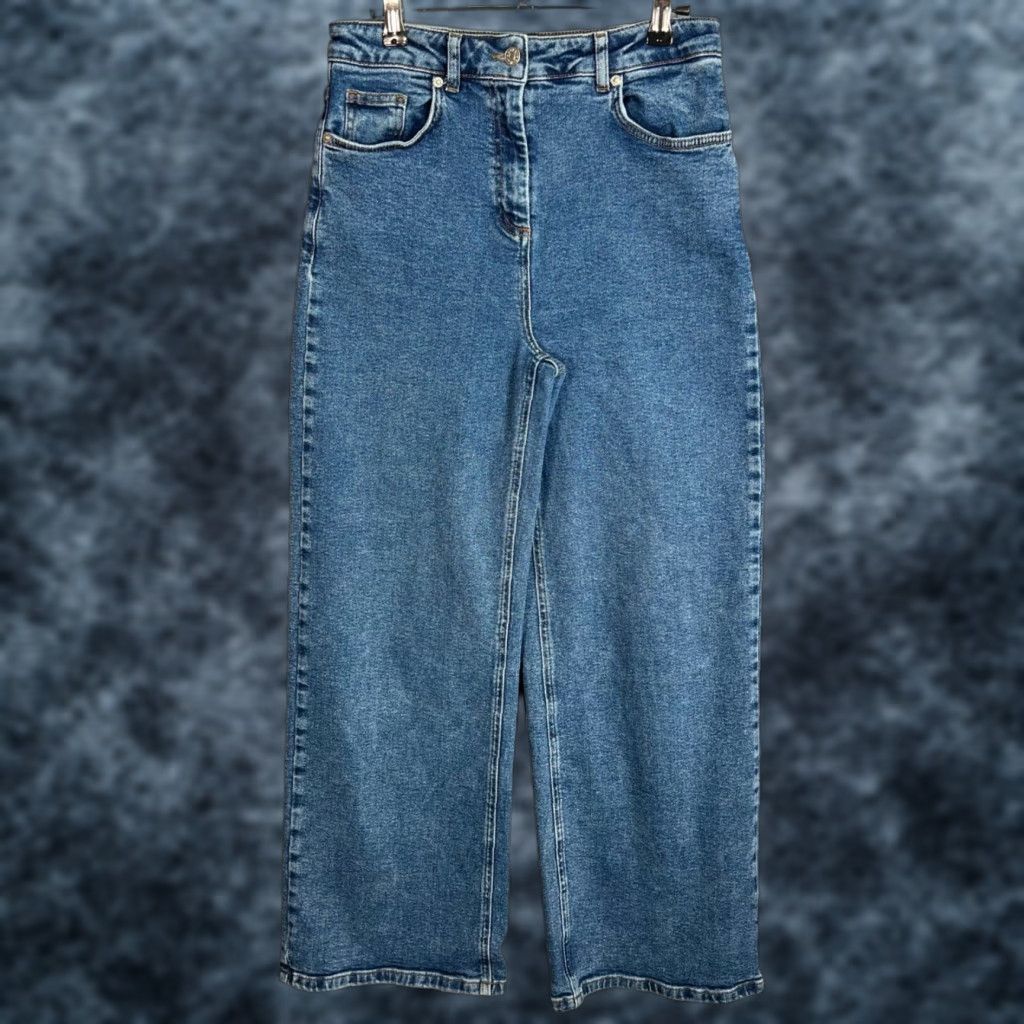 Vintage NA-KD Art High-Waisted Straight-Leg Denim Jeans Womens Size 34 Blue Size 24" / US 00 / IT 34 - 1 Thumbnail