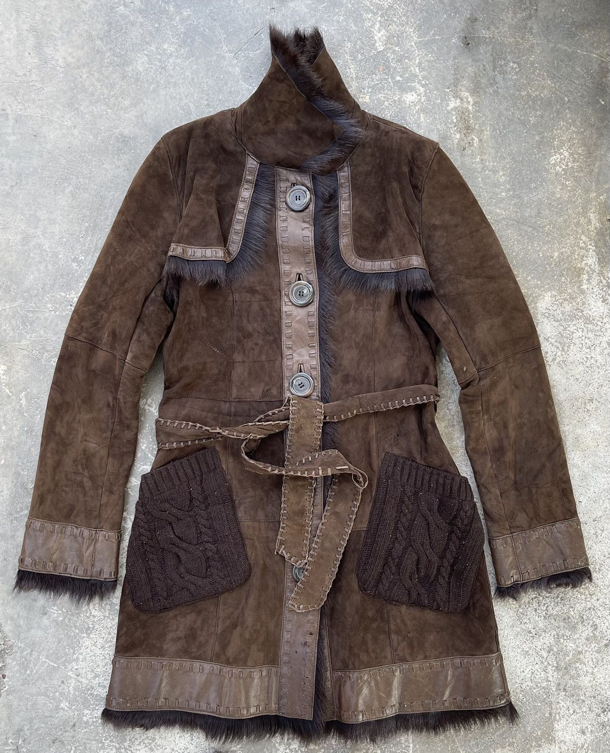 Burberry 🔥BURBERRY BLUE LABEL FAUX FUR LINING SHEEPSKIN LEATHER COAT Size S / US 4 / IT 40 - 5 Thumbnail