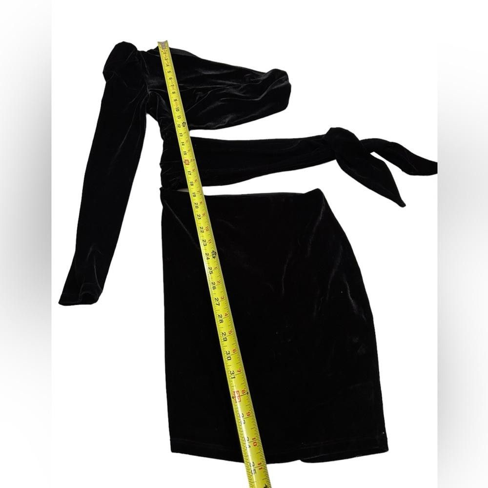 Designer Lovers + Friends l Tessa Velvet Mini Dress in Black XS Size XS / US 0-2 / IT 36-38 - 4 Thumbnail