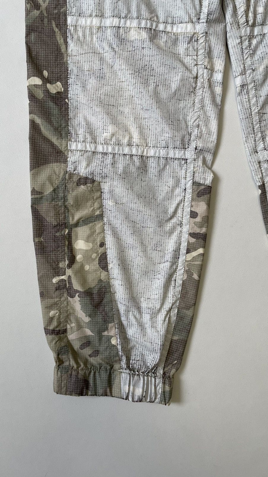 Dries Van Noten Sample White Coated Camo Nylon Utility Trousers Size US 34 / EU 50 - 10 Thumbnail