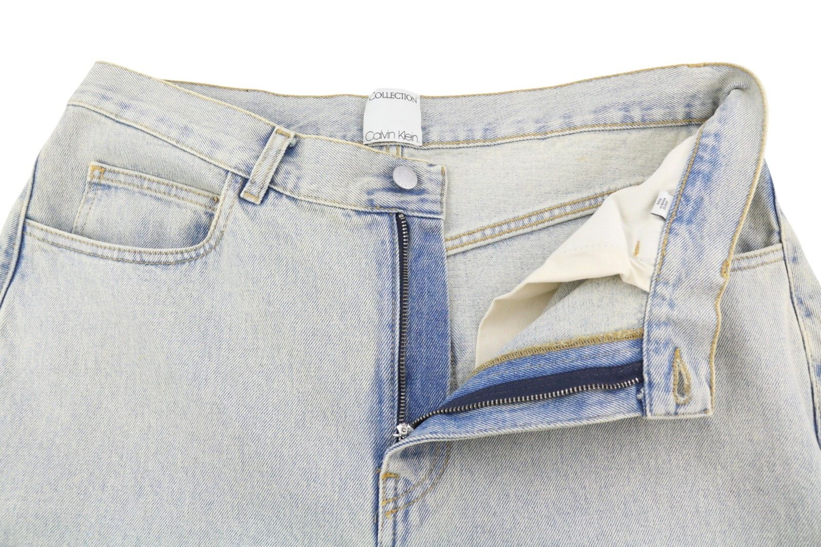 Calvin Klein W34/L32 Blue Faded Wide Leg Relaxed 87837 Size US 34 / EU 50 - 5 Thumbnail