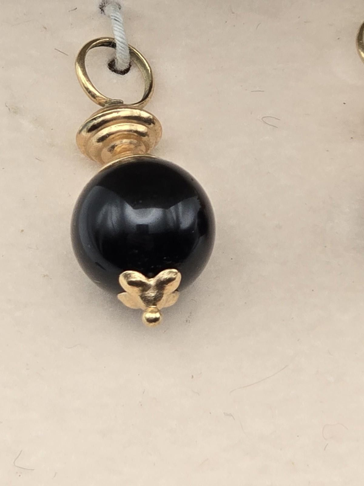 Other Vintage 14K Gold Drop Earring Charms set 10mm Size ONE SIZE - 3 Thumbnail