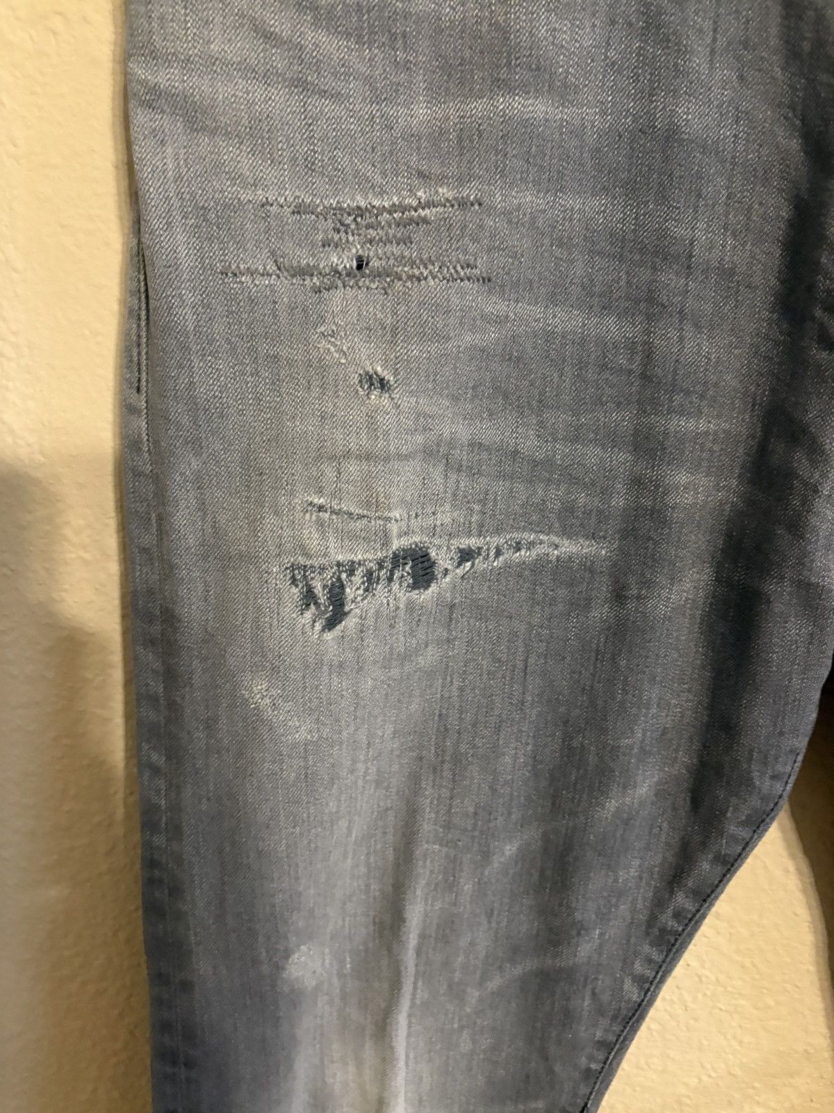 John Elliott John Elliott The Cast 2 Slim Graphite Repaired Jeans Size US 34 / EU 50 - 9 Thumbnail