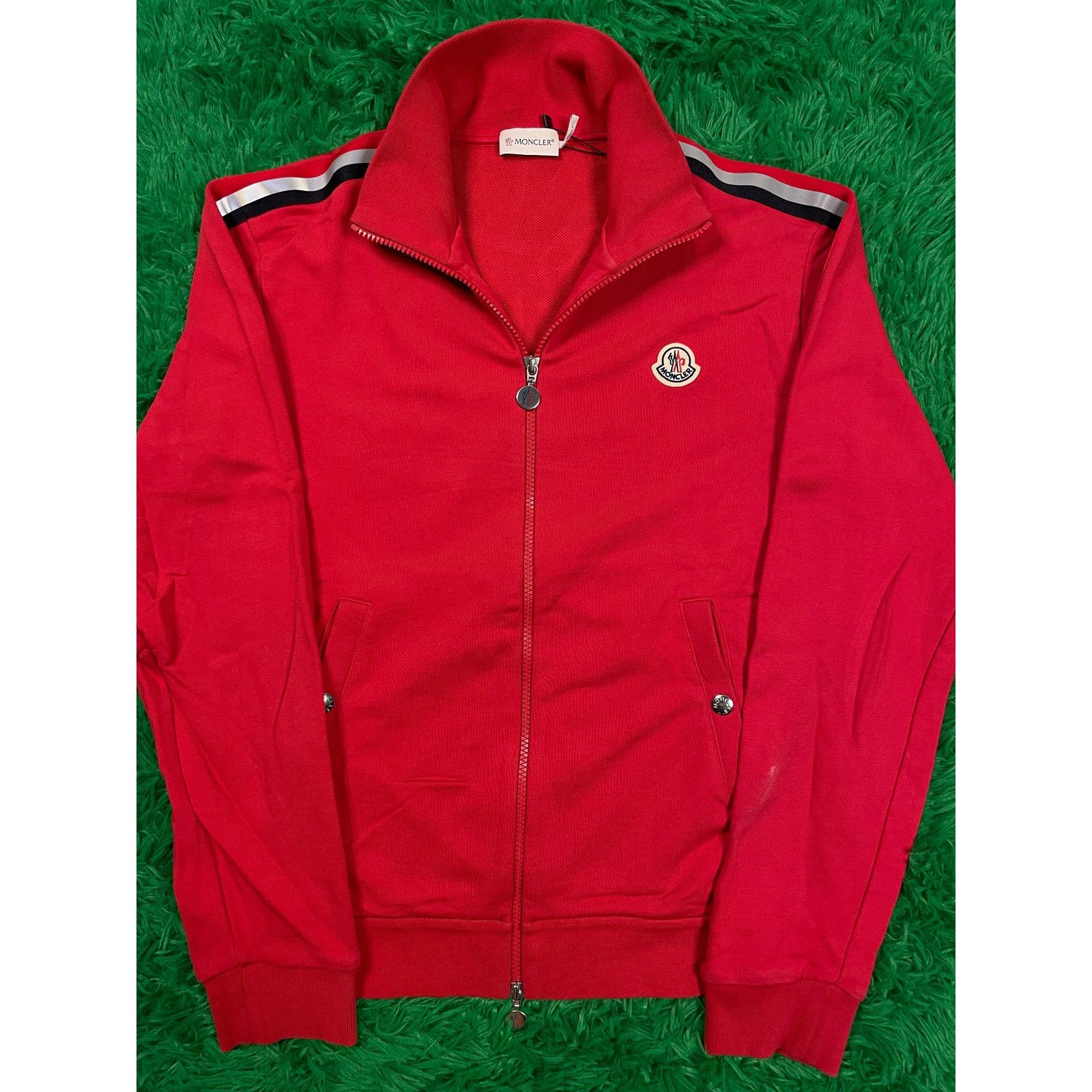 Moncler Moncler Zip-Up Navy Red Large Size US L / EU 52-54 / 3 - 1 Thumbnail