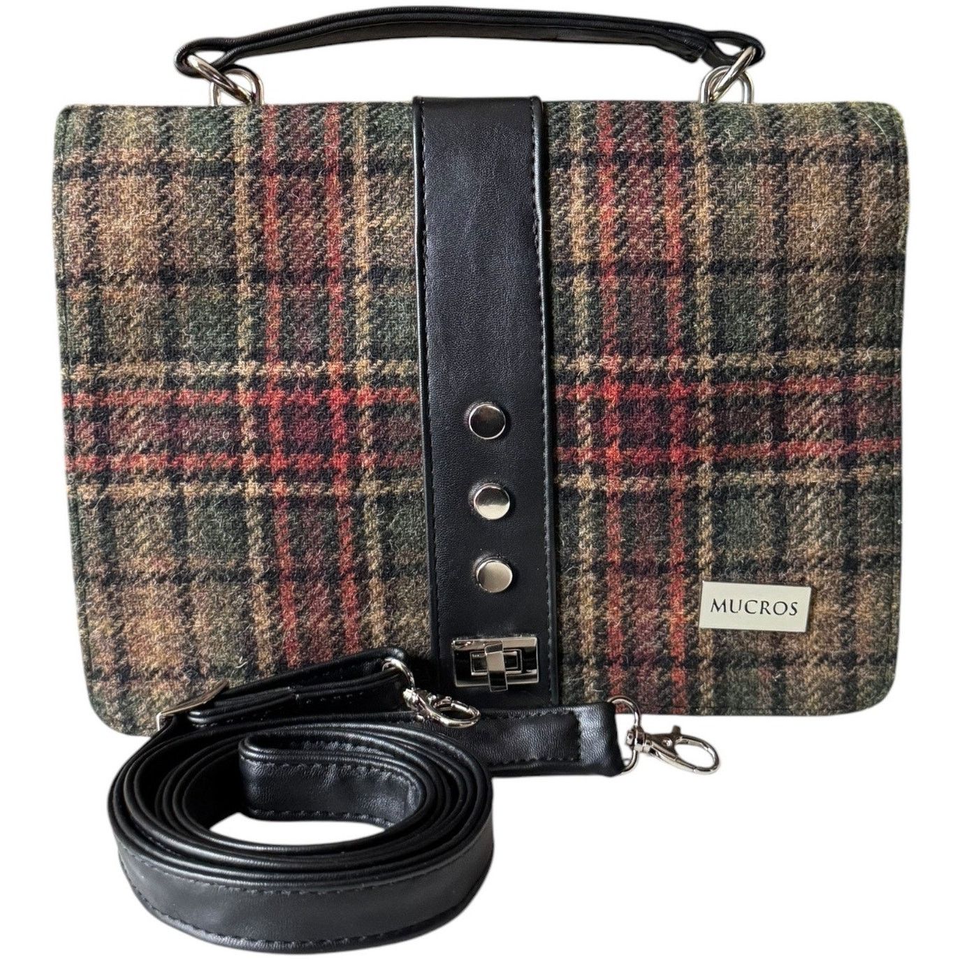 MUCROSS WEAVERS Irish Tweed Wool Fiona Top Handle Crossbody