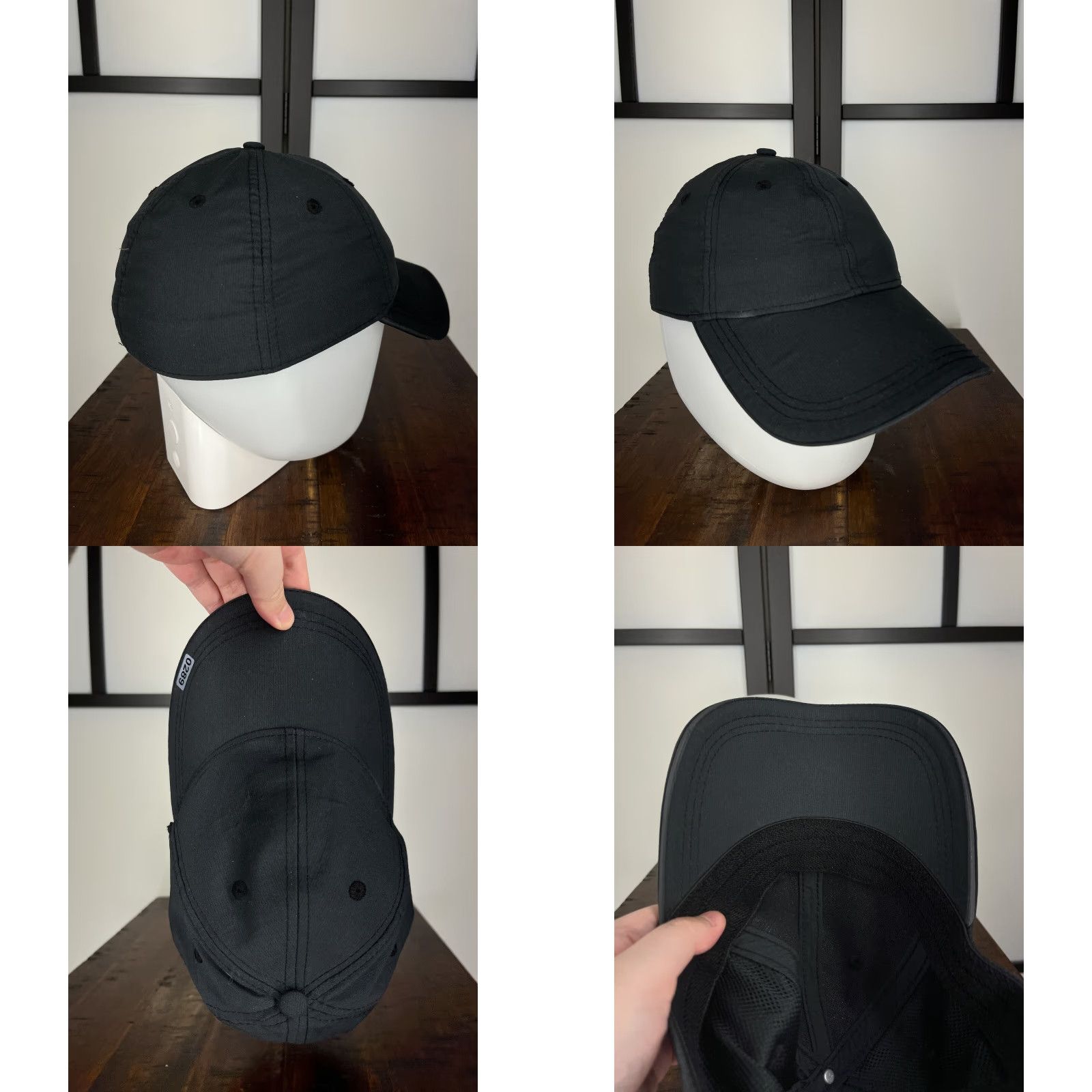 Lululemon Lululemon Hat Cap Fitted M Black 100% Polyester Run Outdoors Logo Lightweight Quick Dry Womens) Size ONE SIZE - 8 Thumbnail