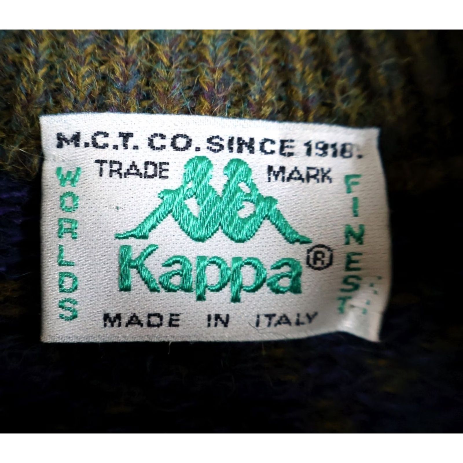 Kappa VINTAGE Kappa Sweater Geometric Pattern Chunky-Knit Italy Adult XL Green Pullover Crew Neck Men’s Size US XL / EU 56 / 4 - 3 Thumbnail