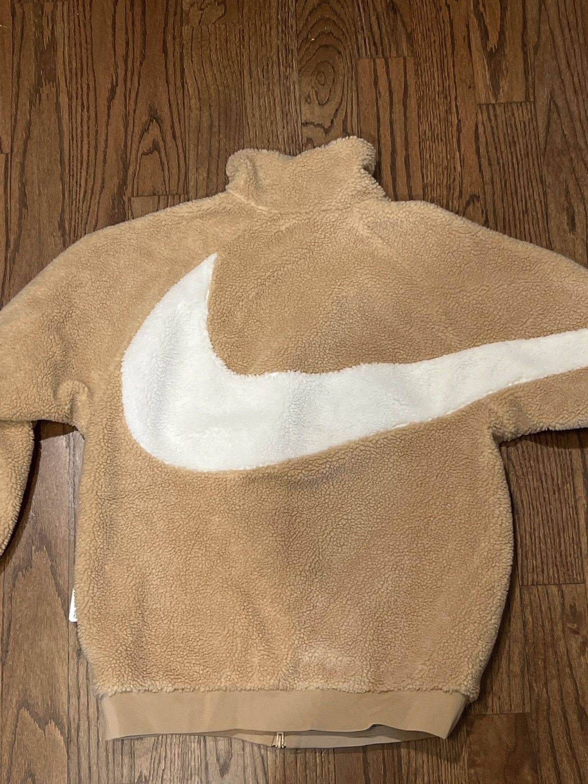 Japanese Brand × Nike Nike Big Swoosh Reversible Jacket ‘Hemp White’ Size US M / EU 48-50 / 2 - 2 Thumbnail